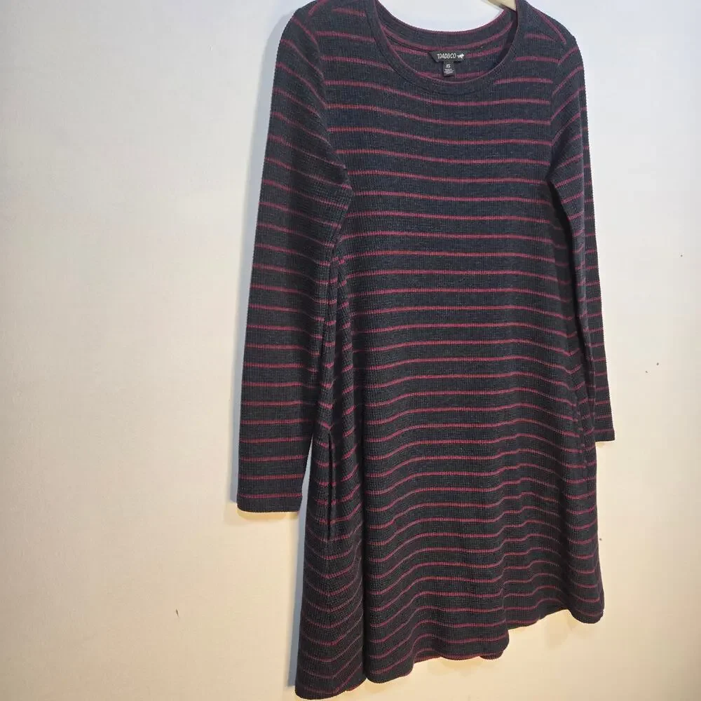 Toad & Co Striped Knit Thermal Dress Size XS - Picture 3 of 8